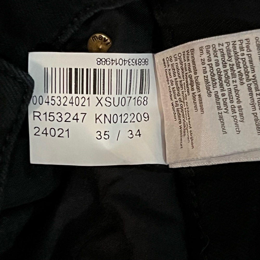 Men’s Black Mavi brand jeans 35x34 - Picture 3 of 3